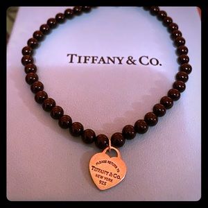 Tiffany & Co. black bead bracelet